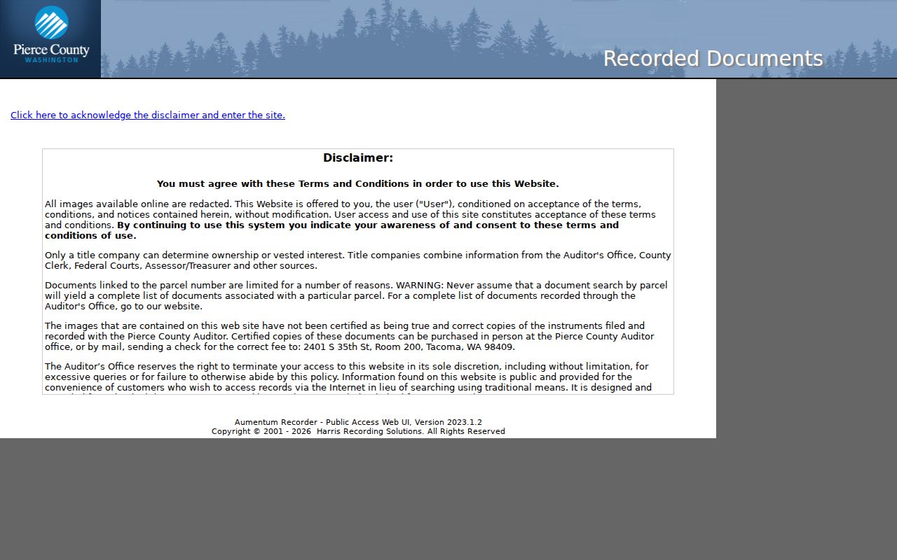 Lakewood people search through Pierce County recorded documents